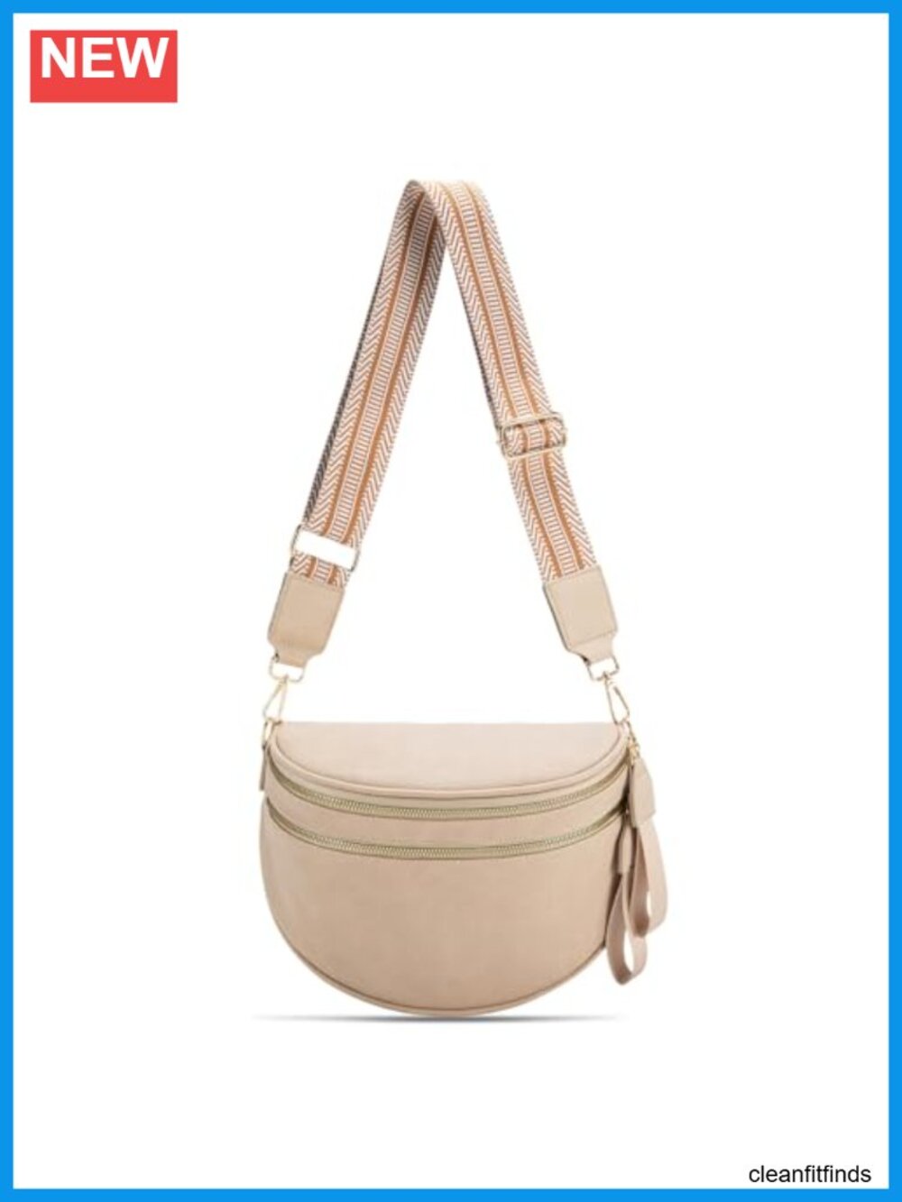 Faux Leather Crossbody Bum Bag Sling Purse Women Large Travel Handbag